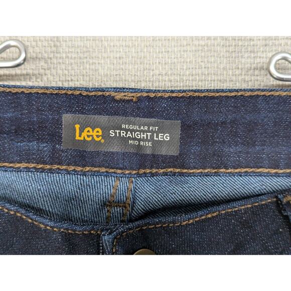 Lee Blue Jeans Size 16 Short Mid Rise Straight Leg Regular Fit NWT -0625D165 - Picture 2 of 9
